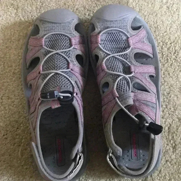 Dannto Women’s Gray & Pink Hiking Sandal-Size 40/EU or US Size 9 - Picture 1 of 6
